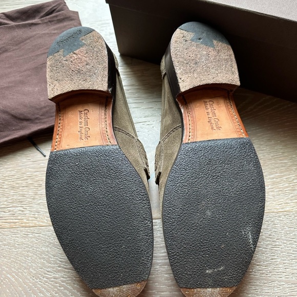 Church’s Dark Green Suede Pembrey Loafers US 10 Made in England main image 8